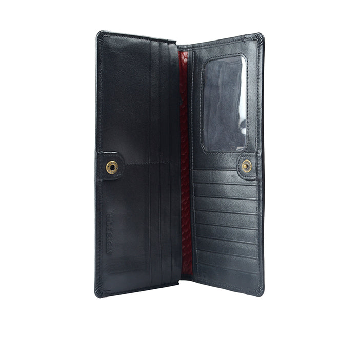 Ee Libra W1  Red Leather Bi-Fold Wallet