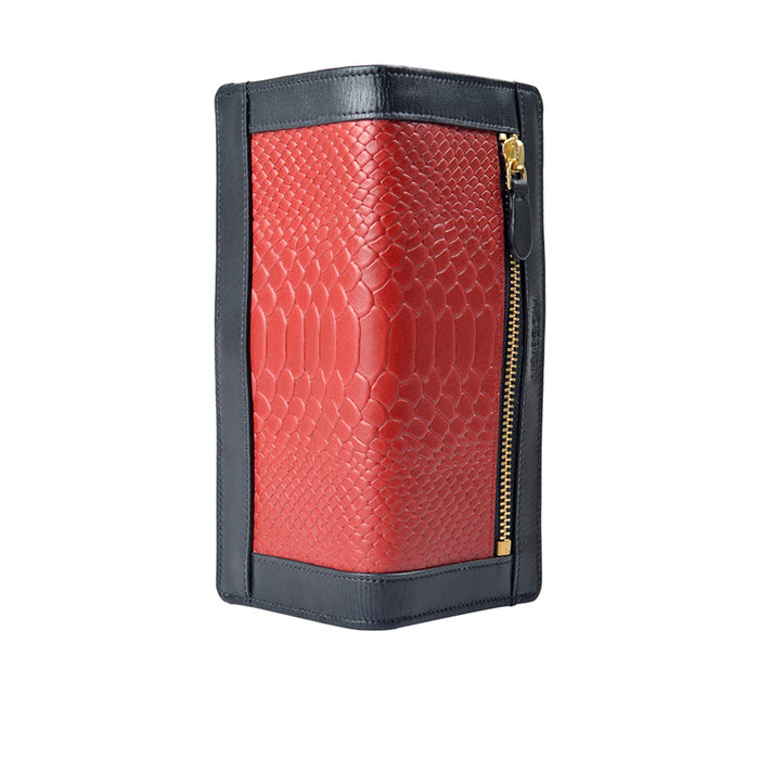 Ee Libra W1  Red Leather Bi-Fold Wallet
