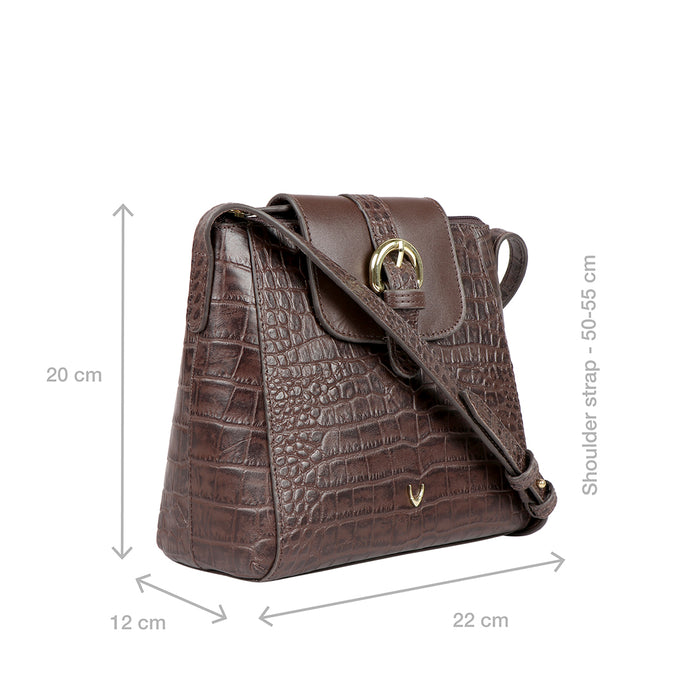 Ee Lyra Brown Leather Sling Bag