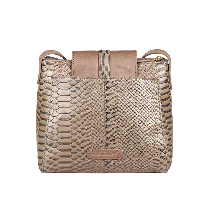 Ee Lyra Grey Leather Sling Bag