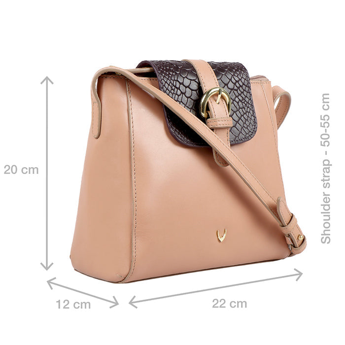 Ee Lyra Pink Leather Sling Bag
