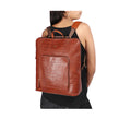 Ee Mae 01 Tan Leather Backpack