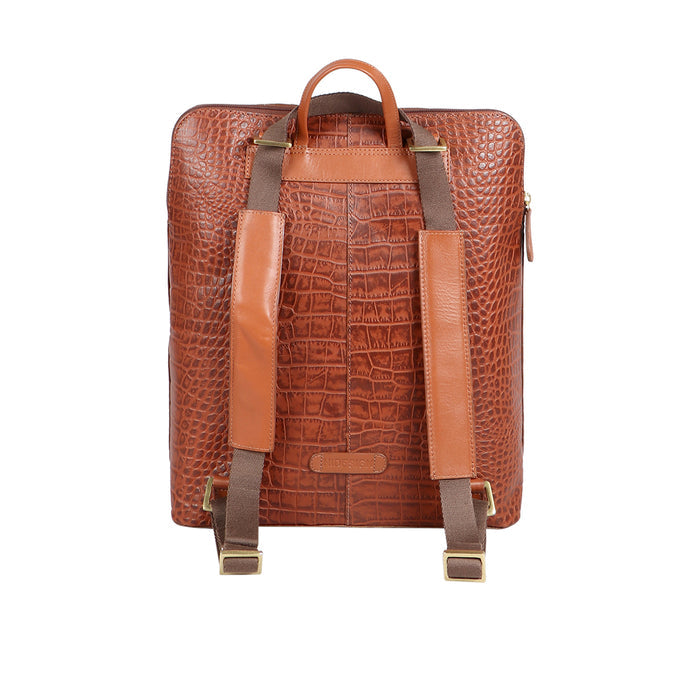 Ee Mae 01 Tan Leather Backpack