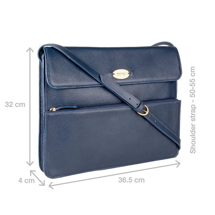 Ee Mars 01 Blue Leather Laptop Bag