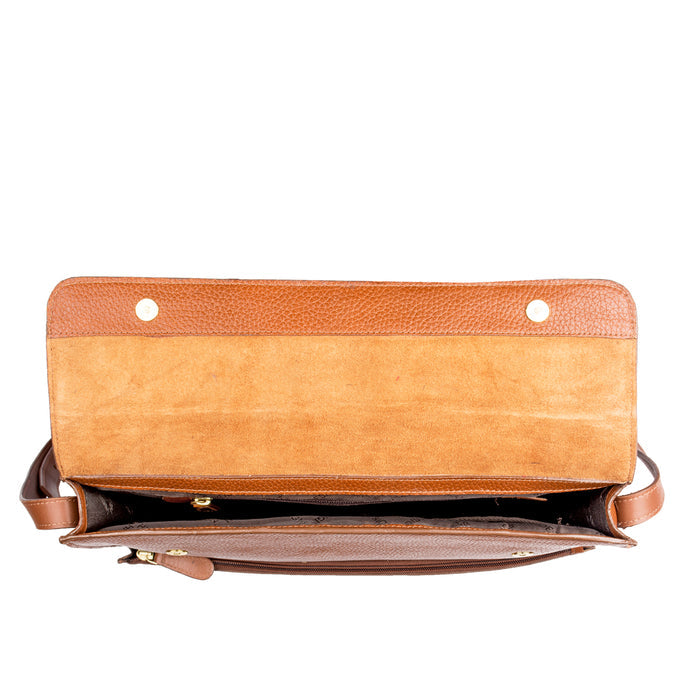 Ee Mars 01 Tan Leather Laptop Bag
