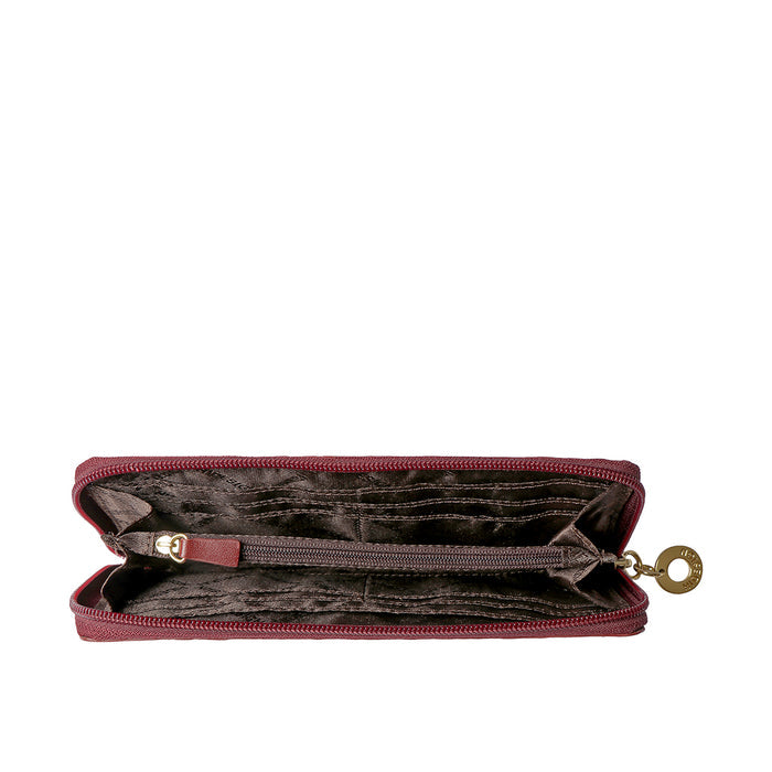 Ee Molokini W1 R Marsala Leather Zip Around Wallet