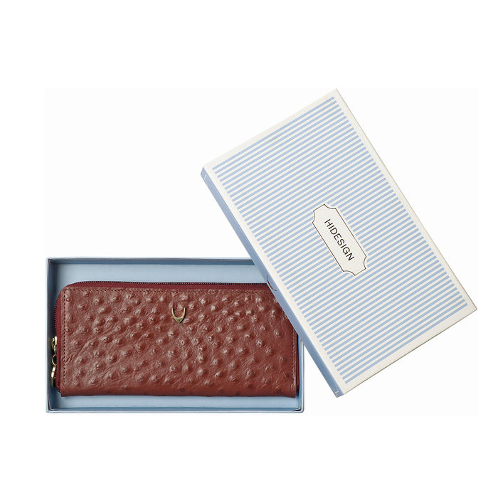 Ee Molokini W1 R Marsala Leather Zip Around Wallet