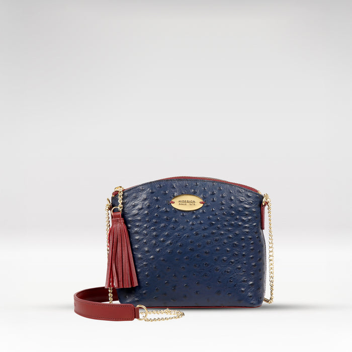 Ee Morocco 02 Blue Leather Sling Bag