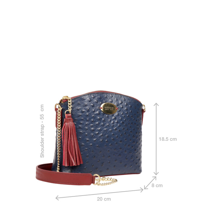 Ee Morocco 02 Blue Leather Sling Bag