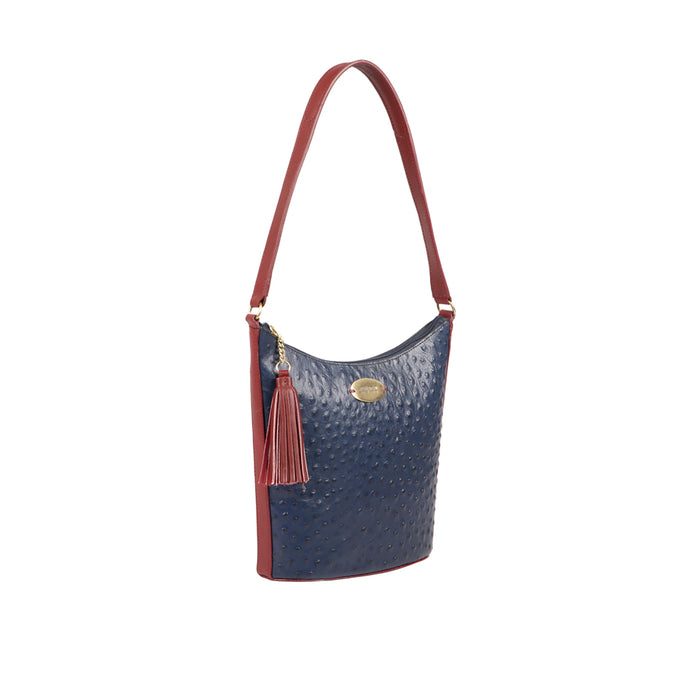 Ee Morocco 03 Blue Leather Shoulder Bag