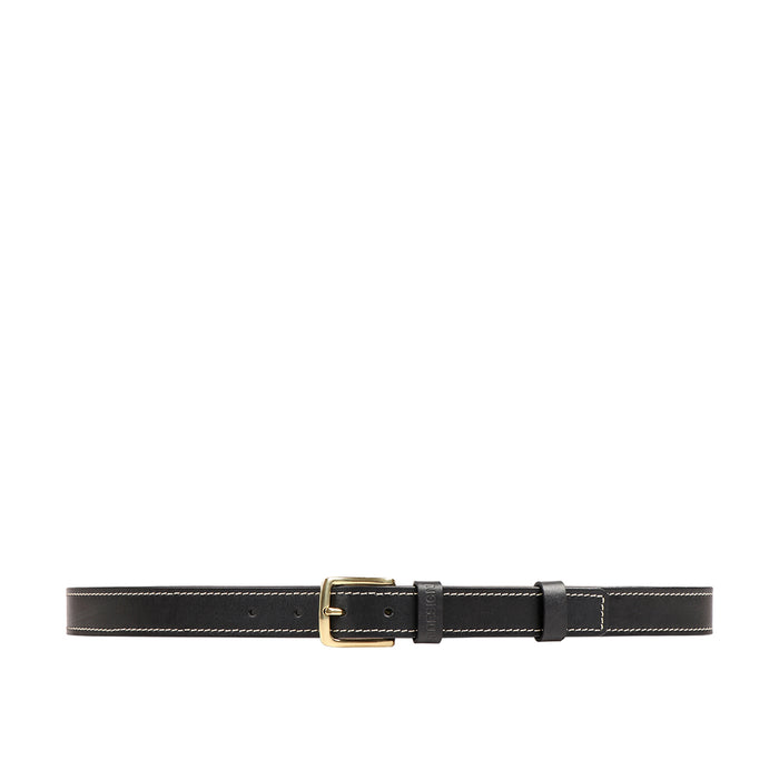 Ee Neso Men's Black Non Reversible Leather Belt