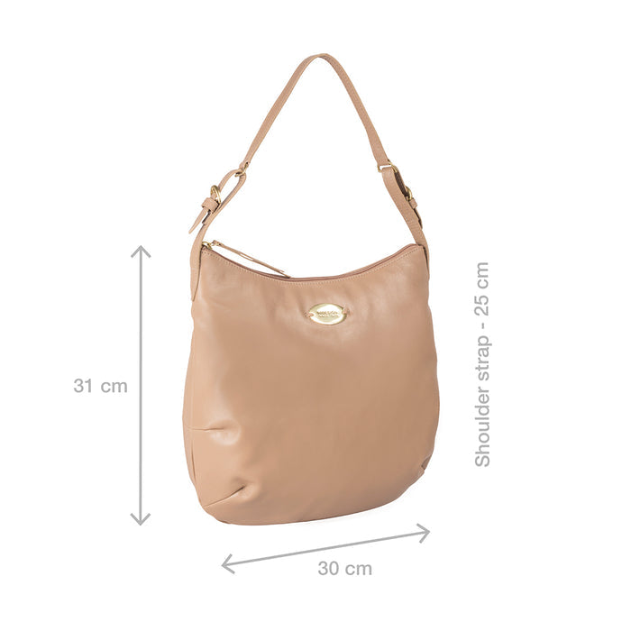 Ee Rhine 02 Nude Leather Hobo