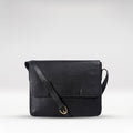 Ee Salvodor 01 Black Leather  Messenger Bag