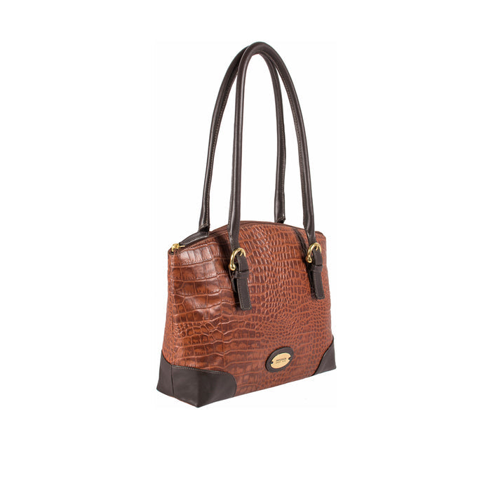 Ee Saturn 01 Tan Leather Tote Bag