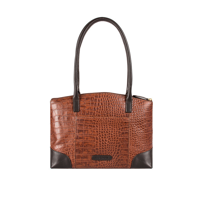Ee Saturn 01 Tan Leather Tote Bag
