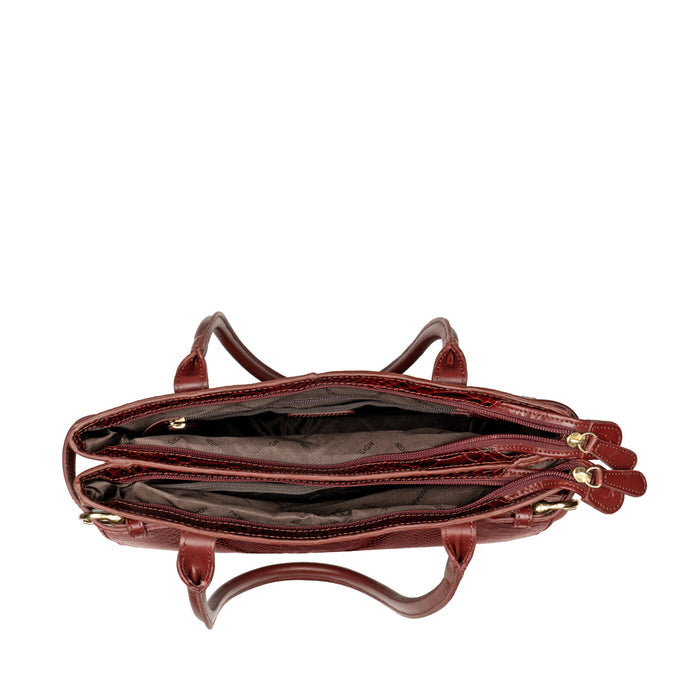 Ee Shanghai 01 Marsala Leather Tote Bag