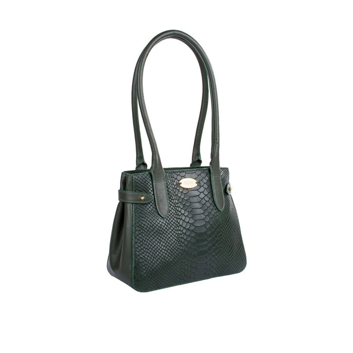 Ee Shanghai 03 Green Leather Shoulder Bag