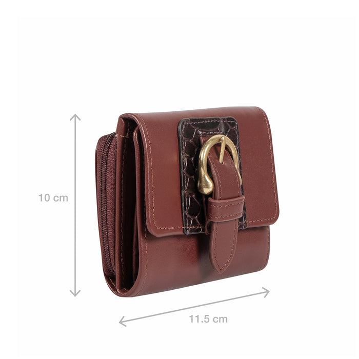 Ee Shanghai W3 Marsala Leather Trifold Wallet