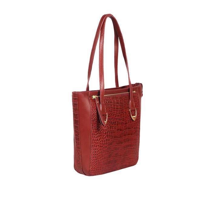 Ee Shania 02 Marsala Leather Tote Bag