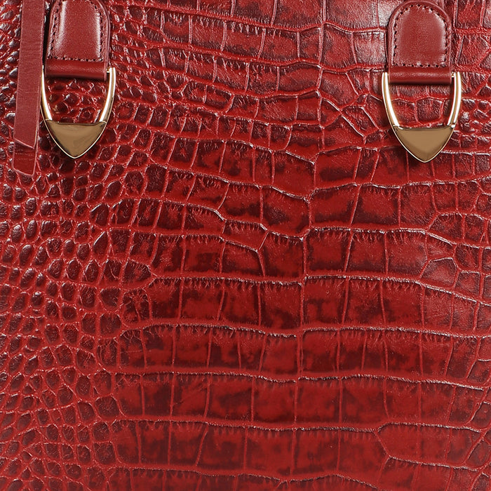 Ee Shania 02 Marsala Leather Tote Bag