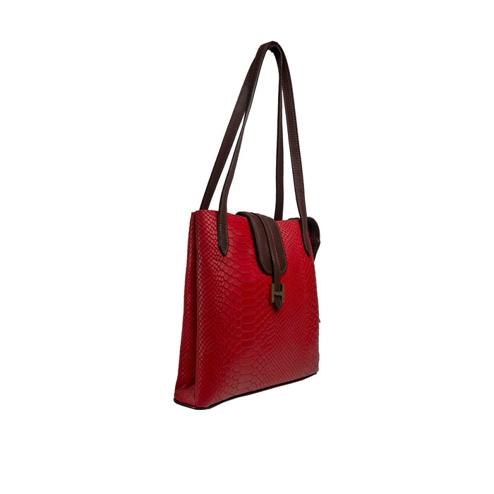 Ee Silvia 01 Red Leather Shoulder Bag