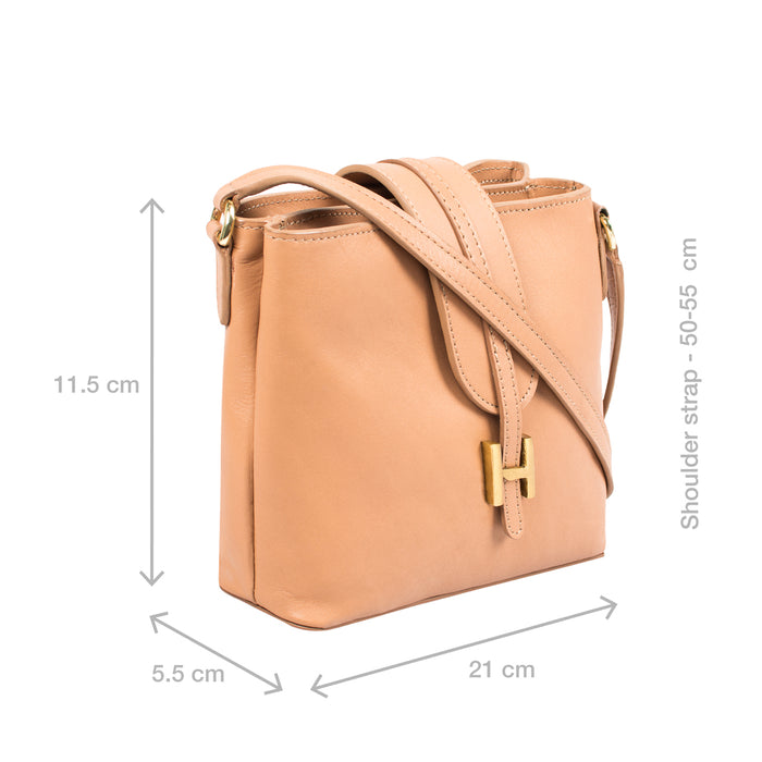Ee Silvia 03 Off-White Leather Sling Bag