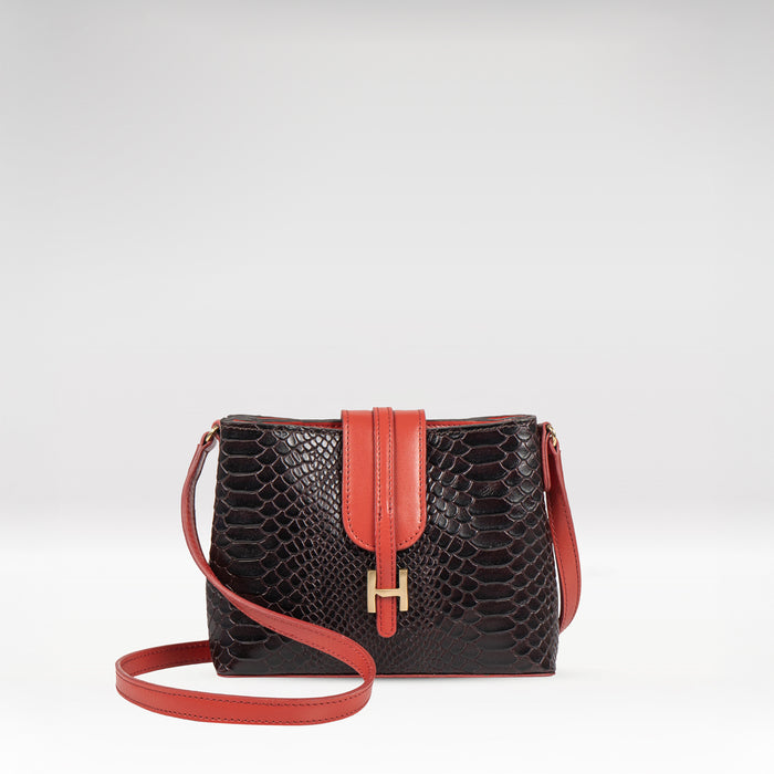 Ee Silvia 03 Violet Leather Sling Bag