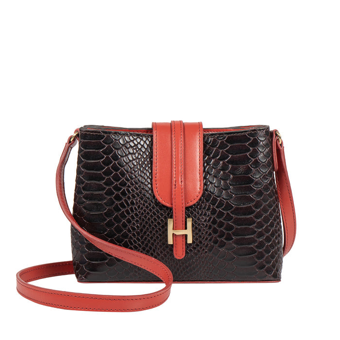 Ee Silvia 03 Violet Leather Sling Bag