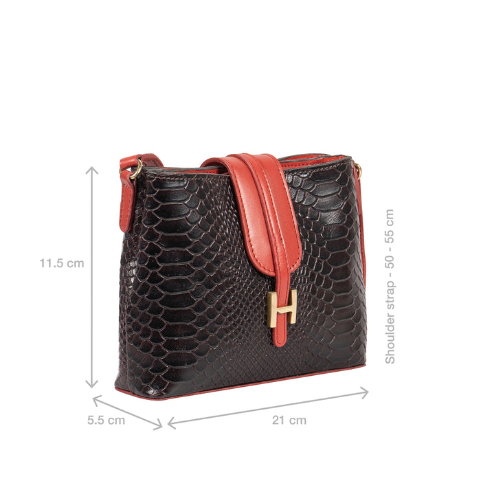 Ee Silvia 03 Violet Leather Sling Bag