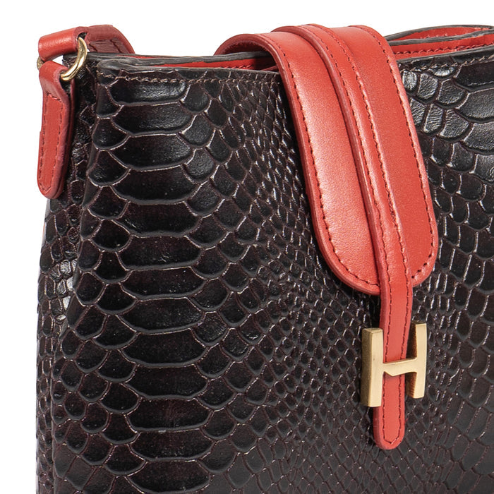 Ee Silvia 03 Violet Leather Sling Bag