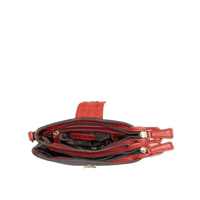 Ee Silvia 03 Violet Leather Sling Bag