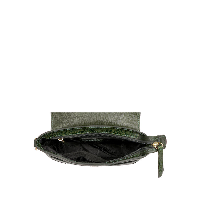 Ee Taurus 03 Green Leather Sling Bag
