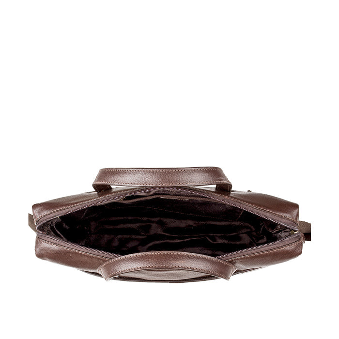 Ee Uranus 01 Brown Leather  Briefcase