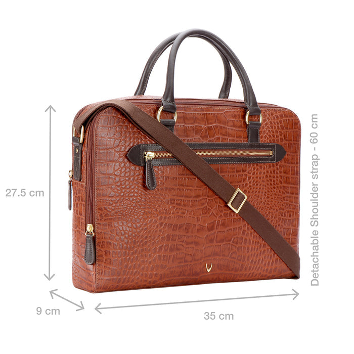 Ee Valentina 02 Tan Leather Laptop Bag