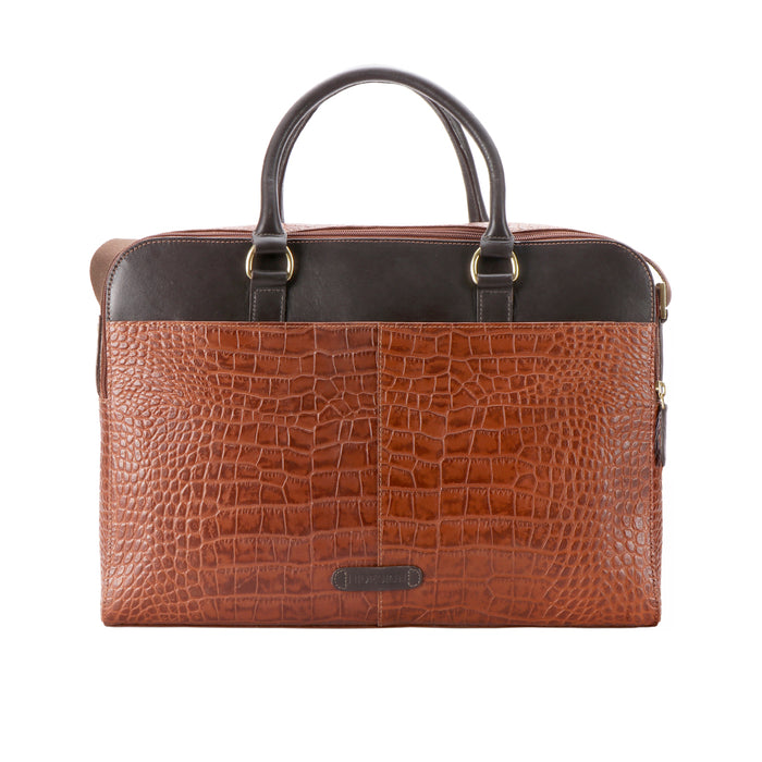 Ee Valentina 02 Tan Leather Laptop Bag
