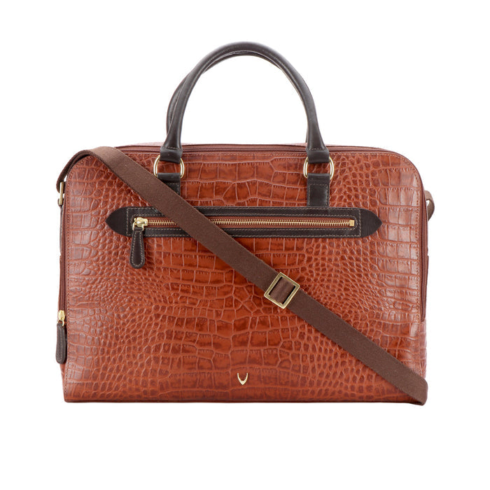 Ee Valentina 02 Tan Leather Laptop Bag