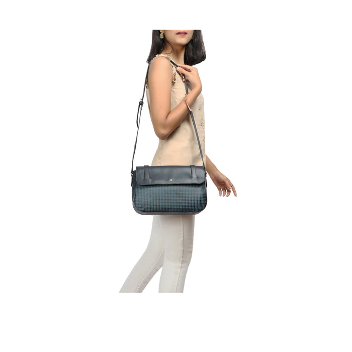 Ee Venus 01 Blue Leather Crossbody