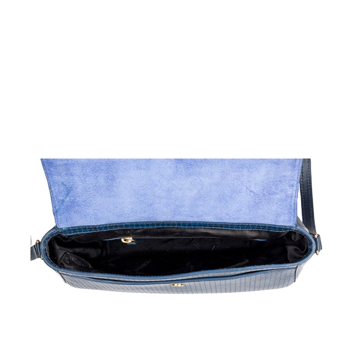 Ee Venus 01 Blue Leather Crossbody