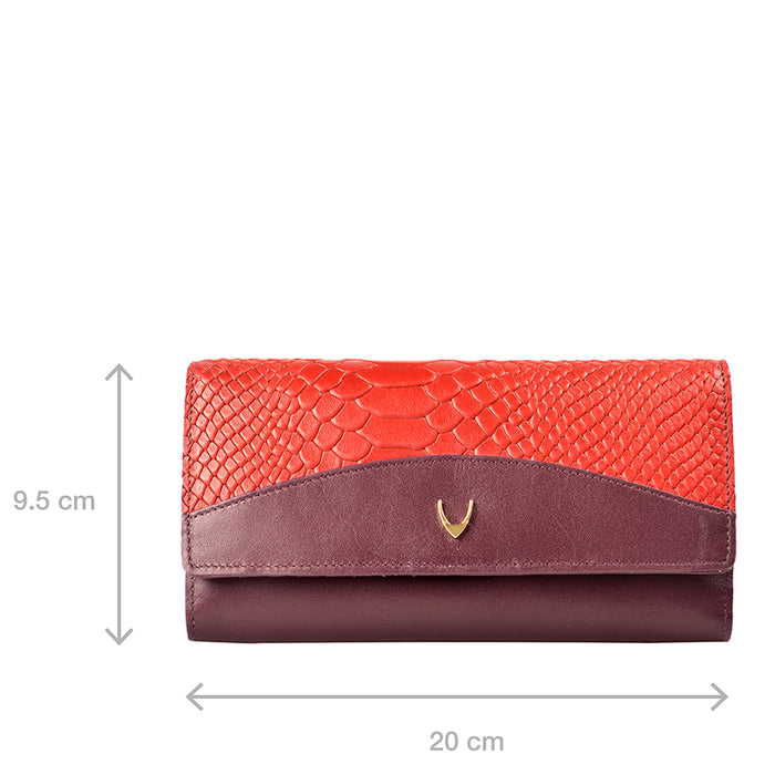 Ee Virgo W1  Purple Leather Trifold Wallet
