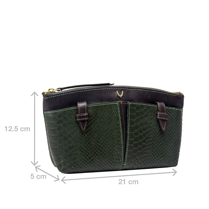 Ee Virgo W5  Green Leather Clutch Wallet