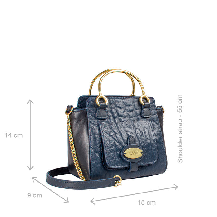Ee Wanda Blue Leather Mini Bag