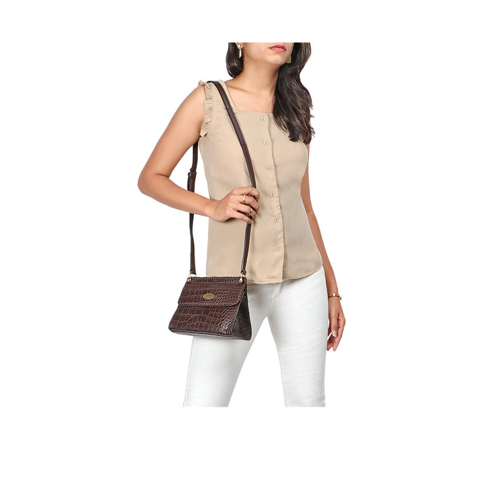 Ee Zoey Brown Leather Mini Bag