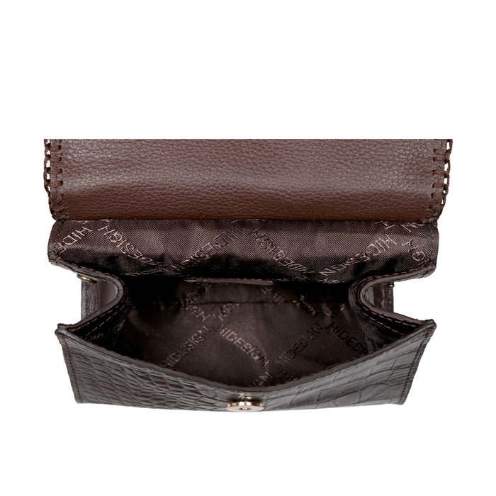 Ee Zoey Brown Leather Mini Bag