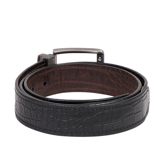 Eric Men's Black Non Reversible Leather Belt