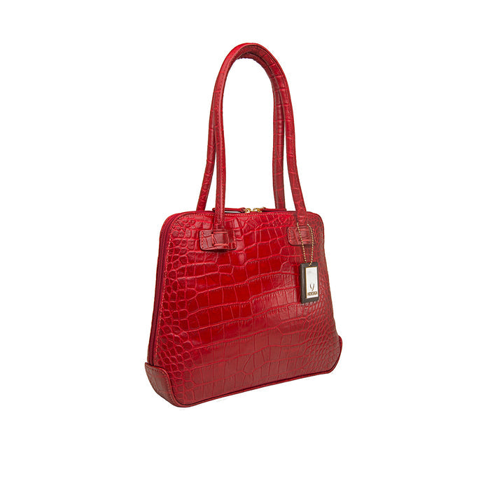 Estelle Small Red Leather Shoulder Bag