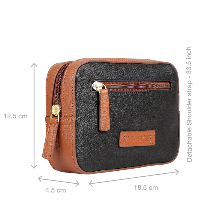 Fb Badass Black Leather Belt Bag
