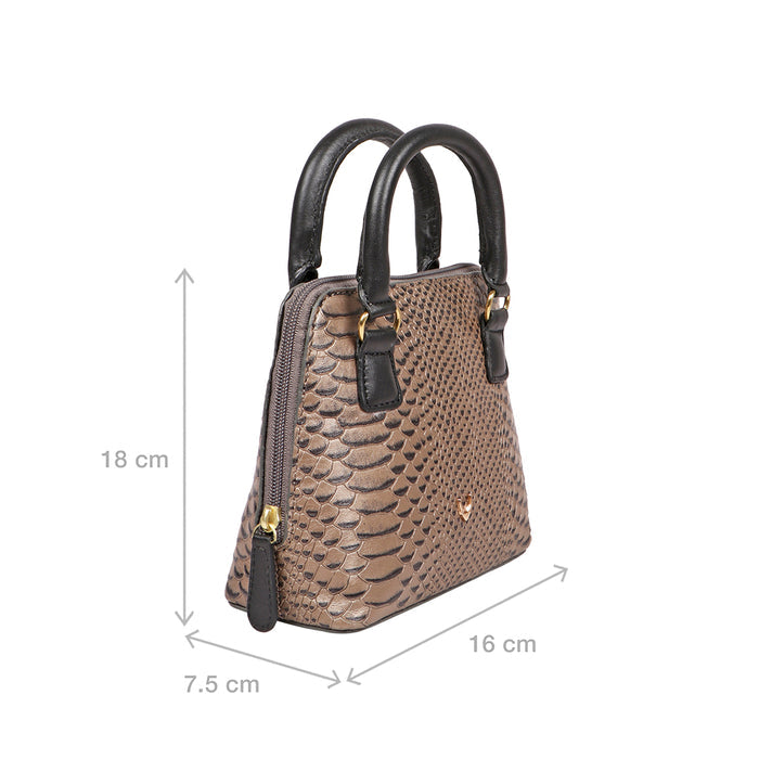 Fb Madre Grey Leather Mini Bag