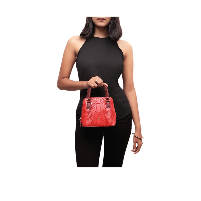 Fb Madre Red Leather Mini Bag