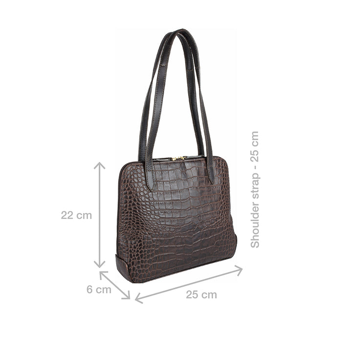 Fl Cindy Brown Leather Shoulder Bag
