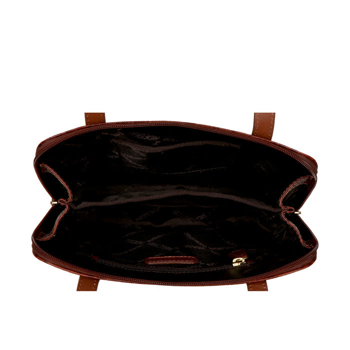 Fl Cindy Tan Leather Shoulder Bag